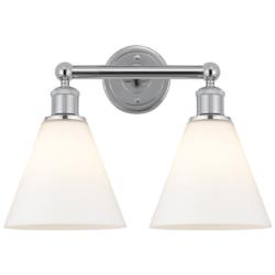 Berkshire 12 1/4" High Polished Chrome 2-Light Wall Sconce