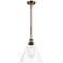 Berkshire 12" LED Mini Pendant - Brushed Brass - Clear Shade