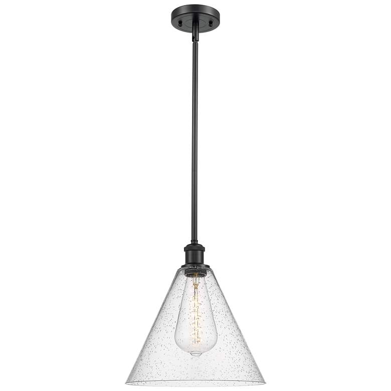 Image 1 Berkshire 12" LED Mini Pendant - Matte Black - Seedy Shade