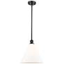 Berkshire 12" LED Mini Pendant - Oil Rubbed Bronze - Matte White Shade