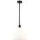 Berkshire 12" LED Mini Pendant - Oil Rubbed Bronze - Matte White Shade