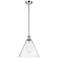Berkshire 12" LED Mini Pendant - Polished Chrome - Seedy Shade