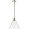 Berkshire 12" LED Mini Pendant - Polished Nickel - Clear Shade