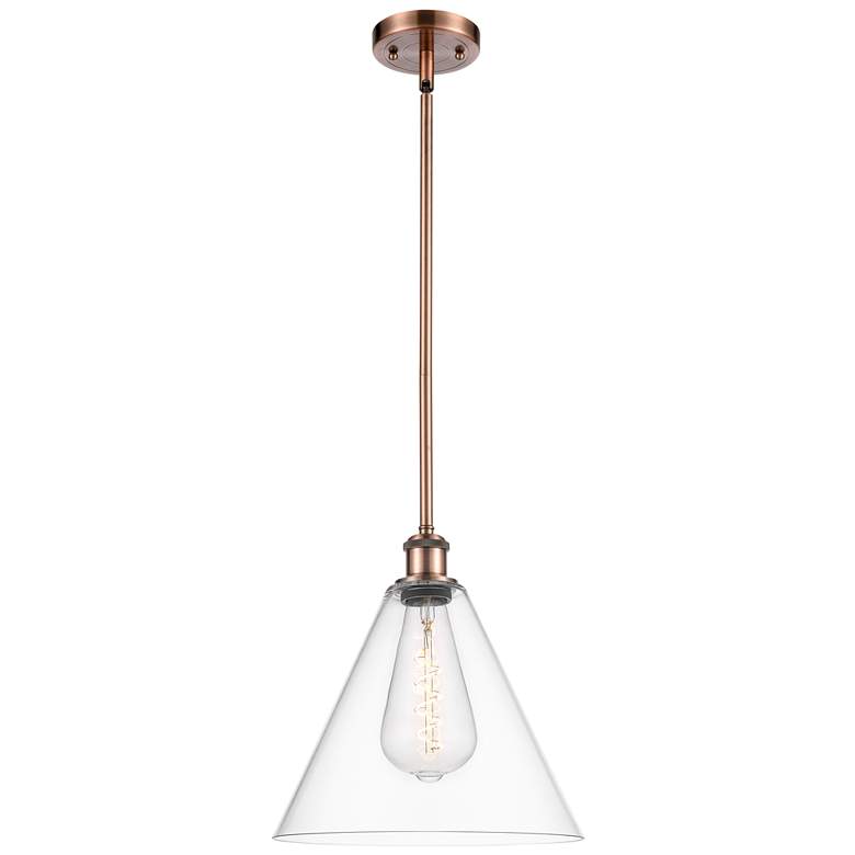 Image 1 Berkshire 12" Mini Pendant - Antique Copper - Clear Shade