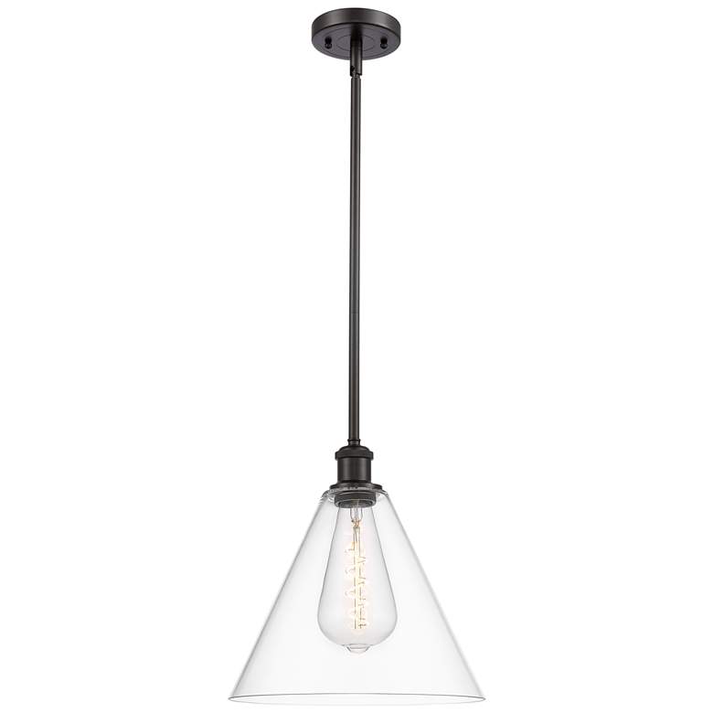 Image 1 Berkshire 12" Mini Pendant - Oil Rubbed Bronze - Clear Shade