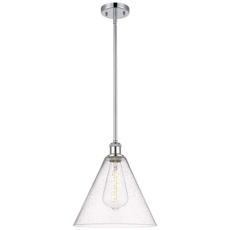 Image 1 Berkshire 12" Mini Pendant - Polished Chrome - Seedy Shade