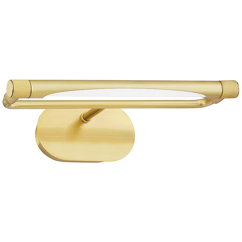 Image 1 Berkshire 13" Wide Aged Brass Direct Wire LED Picture Light