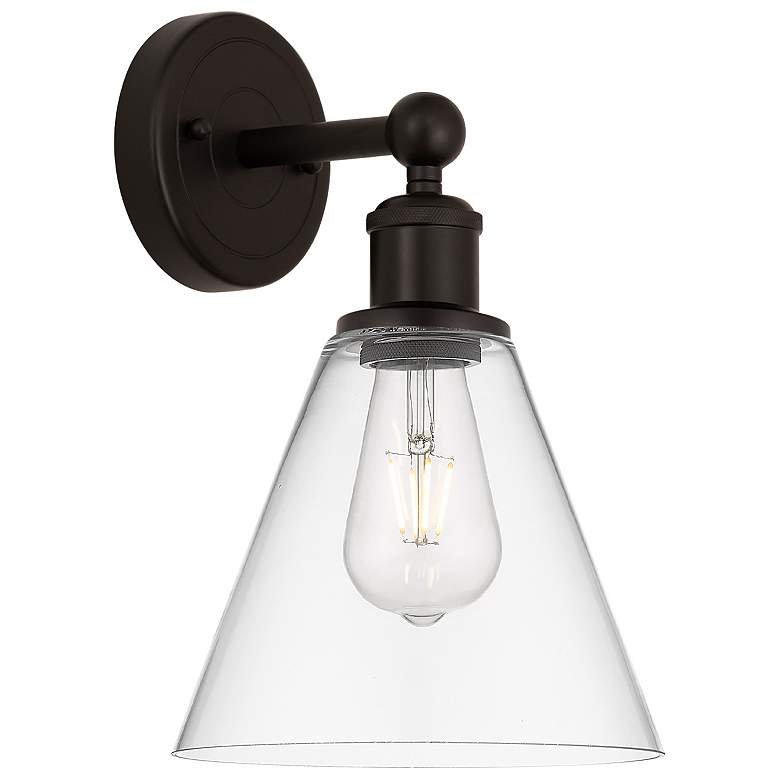 Image 1 Berkshire 13"High Oil Rubbed Bronze Sconce With Clear Shade