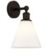 Berkshire 13"High Oil Rubbed Bronze Sconce With Matte White Shade