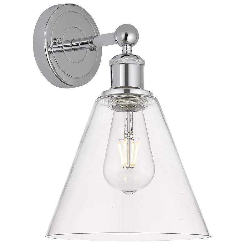 Image 1 Berkshire 13"High Polished Chrome Sconce With Clear Shade
