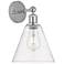 Berkshire 13"High Polished Chrome Sconce With Clear Shade