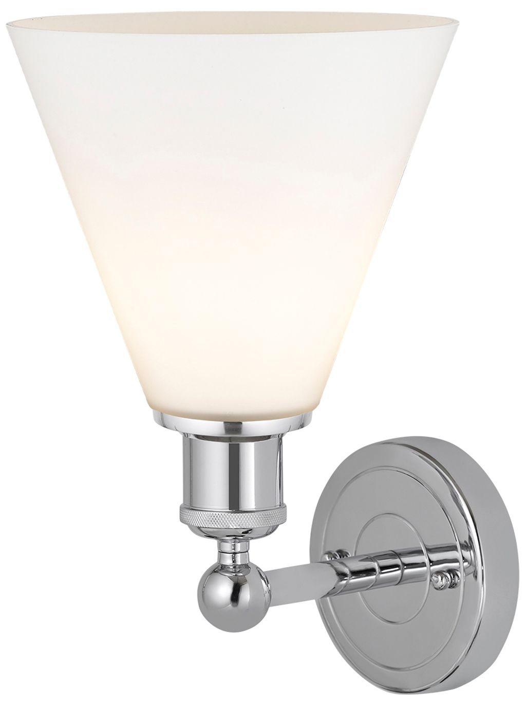Image 2 Berkshire 13"High Polished Chrome Sconce With Matte White Shade more views