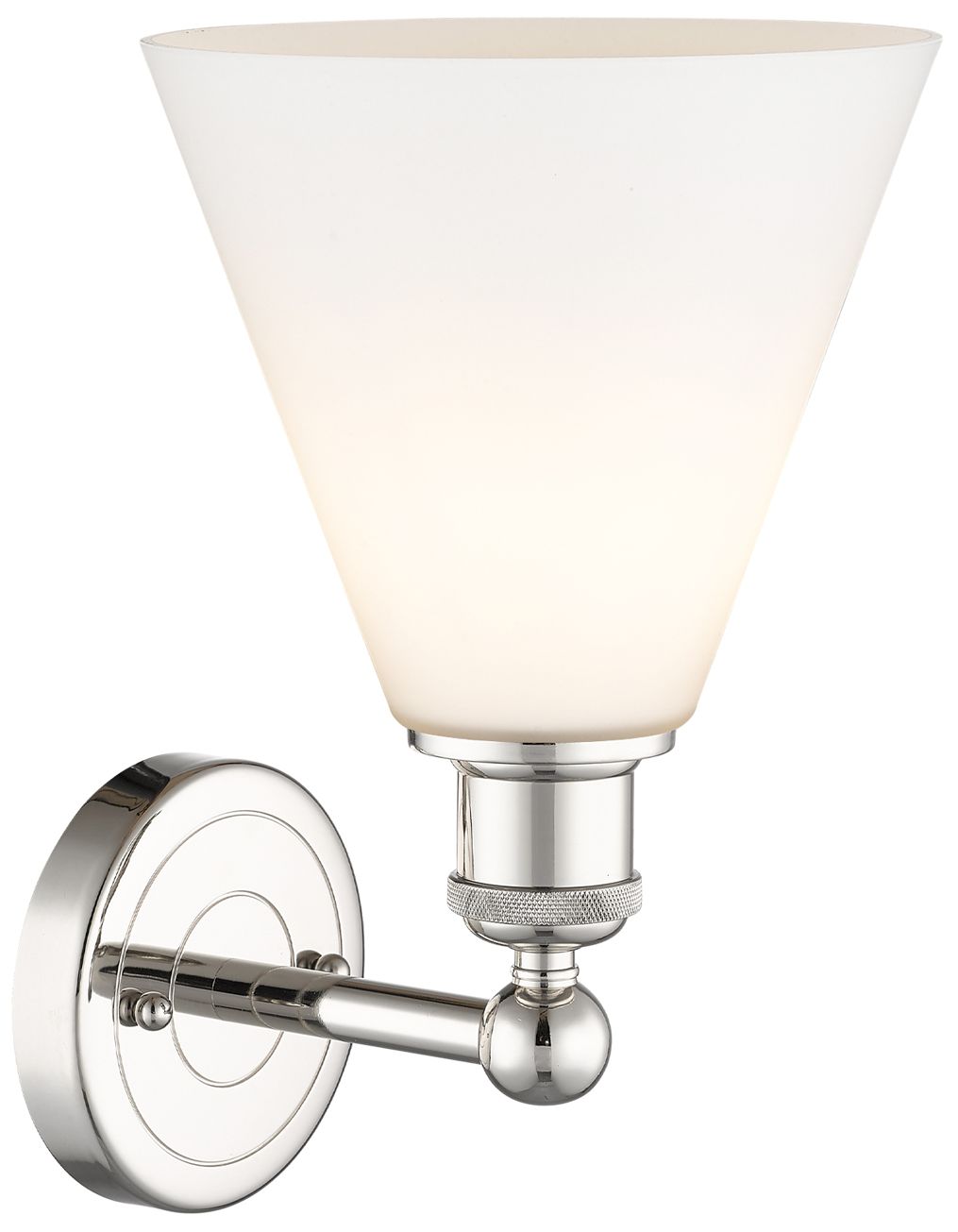 Image 2 Berkshire 13"High Polished Nickel Sconce With Matte White Shade more views