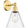 Berkshire 13"High Satin Gold Sconce With Clear Shade