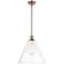 Berkshire 16" Antique Copper LED Pendant With Clear Shade