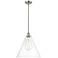 Berkshire 16" Brushed Satin Nickel Pendant With Clear Shade