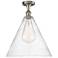 Berkshire 16" LED Semi-Flush Mount - Brushed Satin Nickel - Seedy Sha