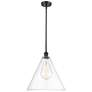 Berkshire 16" Oil Rubbed Bronze LED Pendant With Clear Shade