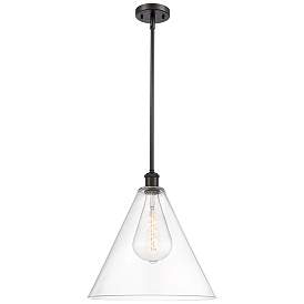 Image1 of Berkshire 16" Oil Rubbed Bronze LED Pendant With Clear Shade