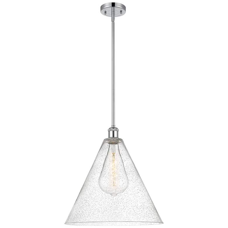 Image 1 Berkshire 16" Polished Chrome LED Pendant With Seedy Shade
