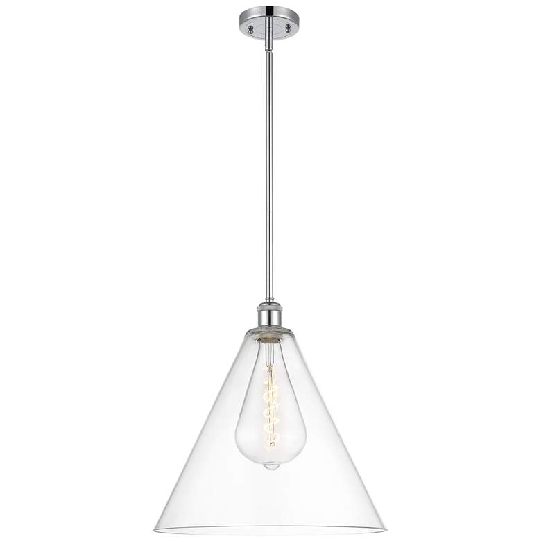 Image 1 Berkshire 16" Polished Chrome Pendant With Clear Shade