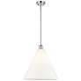 Berkshire 16" Polished Chrome Pendant With Matte White Shade