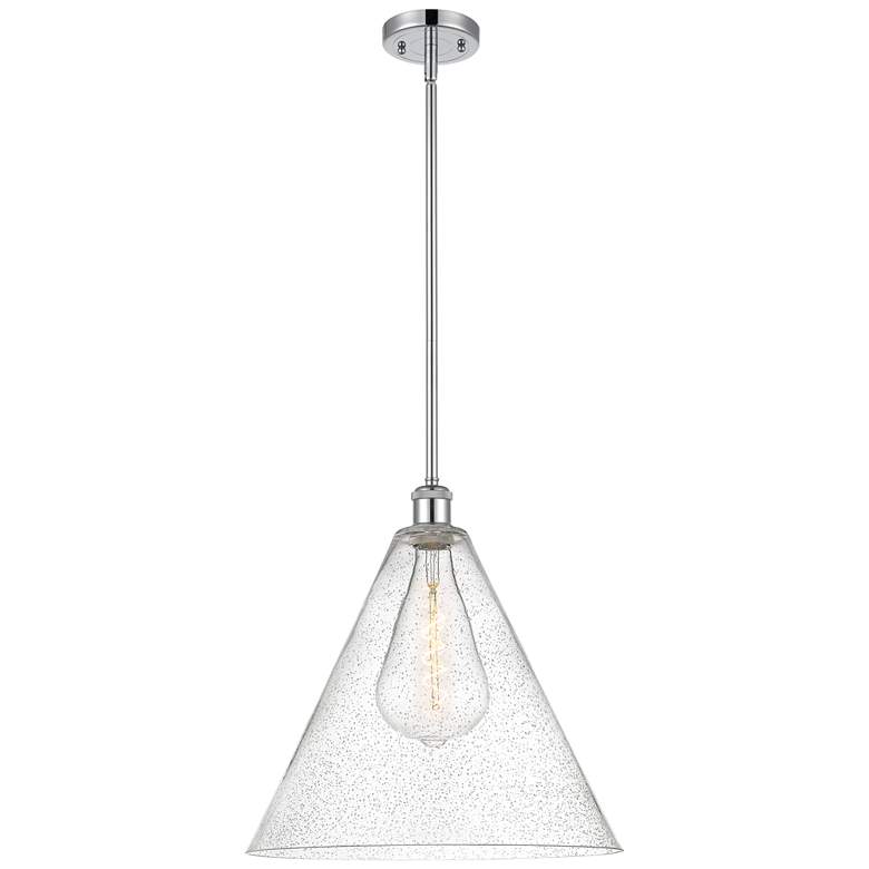 Image 1 Berkshire 16 inch Polished Chrome Pendant With Seedy Shade