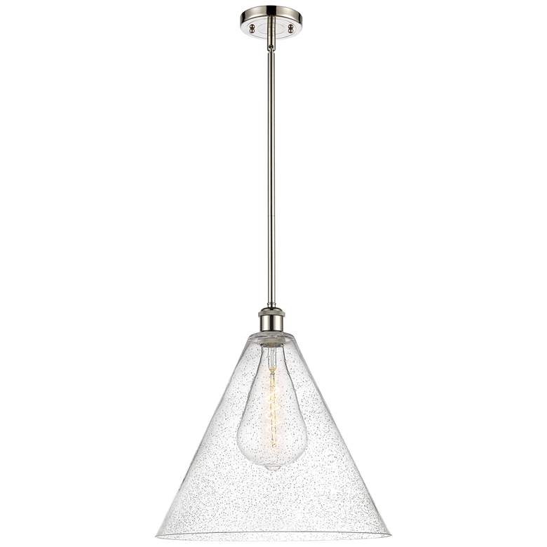 Image 1 Berkshire 16" Polished Nickel Pendant With Seedy Shade