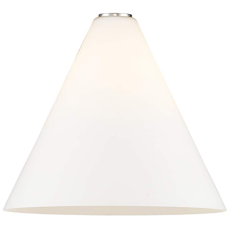 Image 6 Berkshire 16"W Brushed Brass Pendant Light with White Glass more views