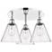 Berkshire 19.75"W 3 Light Polished Chrome Flush Mount w/ Seedy Glass S