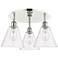Berkshire 19.75"W 3 Light Polished Nickel Flush Mount w/ Clear Glass S