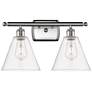Berkshire 2 Light 18" Bath Light - Brushed Satin Nickel - Clear Shade