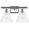 Berkshire 2 Light 18" Bath Light - Brushed Satin Nickel - Clear Shade