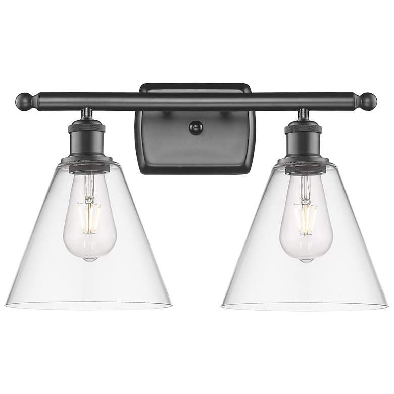 Image 1 Berkshire 2 Light 18" Bath Light - Oil Rubbed Bronze - Clear Shade