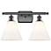 Berkshire 2 Light 18" Bath Light - Oil Rubbed Bronze - Matte White Sha