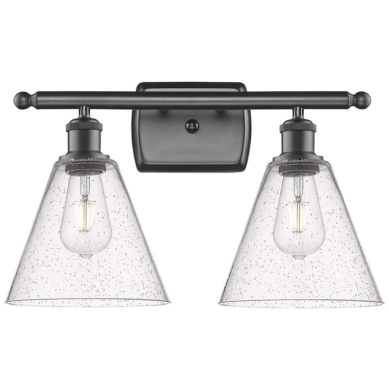 Image 1 Berkshire 2 Light 18" Bath Light - Oil Rubbed Bronze - Seedy Shade