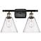 Berkshire 2 Light 18" LED Bath Light - Black Antique Brass - Seedy Sha