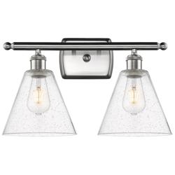 Berkshire 2 Light 18" LED Bath Light - Brushed Satin Nickel - Seedy Sh