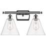 Berkshire 2 Light 18" LED Bath Light - Polished Chrome - Clear Shade