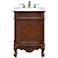 Berkshire 24" Wide Coffee Brown Single Sink Bathroom Vanity