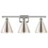 Berkshire 28" Wide Polished Nickel 3-Light Vanity Bath Light
