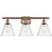 Berkshire 3 Light 28" LED Bath Light - Antique Copper - Seedy Shade