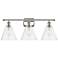 Berkshire 3 Light 28" LED Bath Light - Polished Nickel - Clear Shade