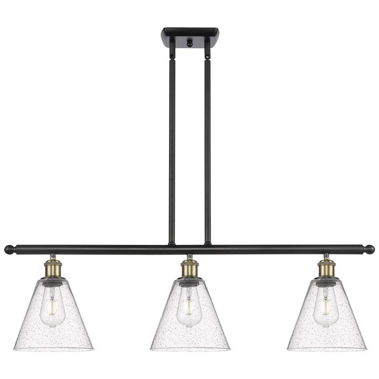 Image 1 Berkshire 3 Light 36" Island Light - Black Antique Brass  - Seedy Shad