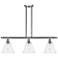 Berkshire 3 Light 36" Island Light - Brushed Satin Nickel - Seedy Sha