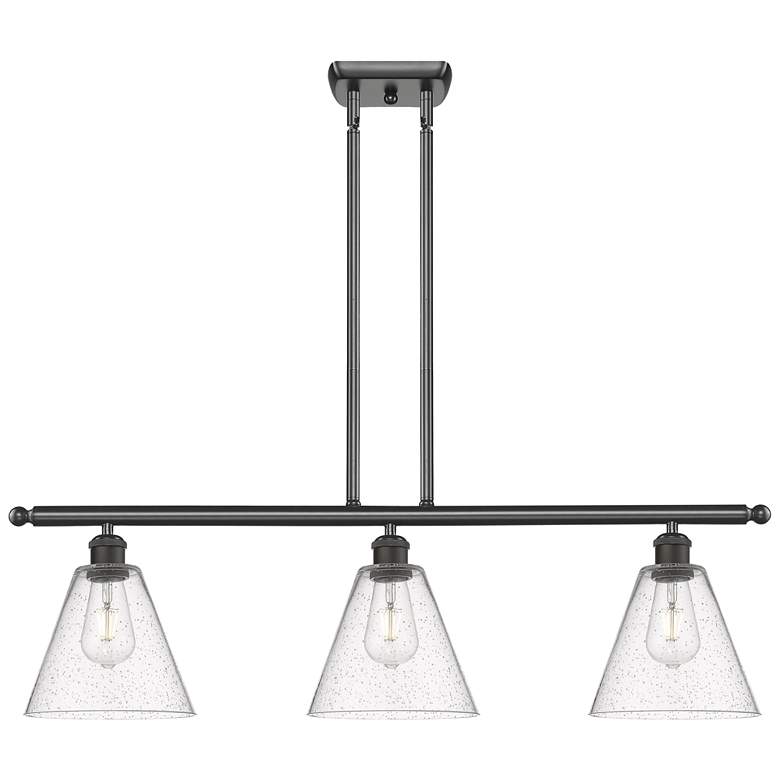 Image 1 Berkshire 3 Light 36" Island Light - Oil Rubbed Bronze - Seedy Shade