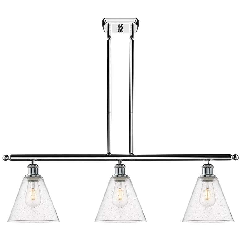 Image 1 Berkshire 3 Light 36" Island Light - Polished Chrome - Seedy Shade