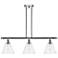 Berkshire 3 Light 36" Island Light - Polished Chrome  - Seedy Shade