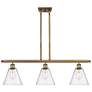 Berkshire 3 Light 36" LED Island Light - Brushed Brass  - Seedy Shade