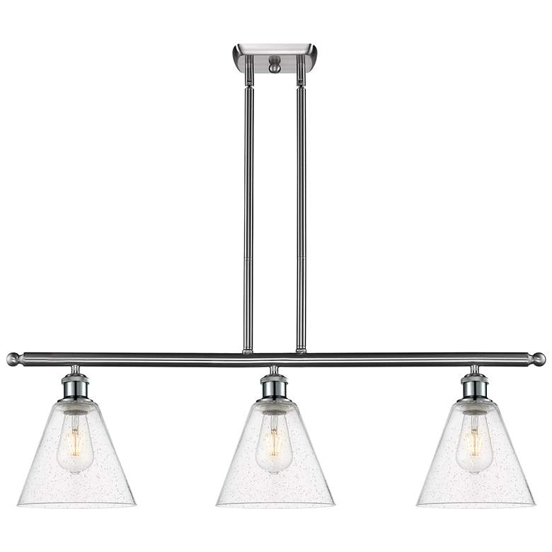 Image 1 Berkshire 3 Light 36" LED Island Light - Brushed Satin Nickel  - Seedy